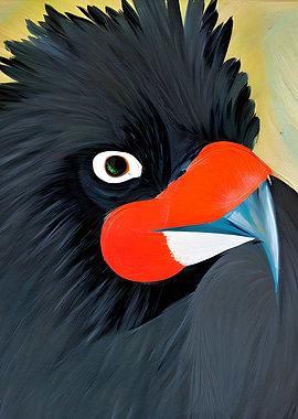 Black cockatoo painting