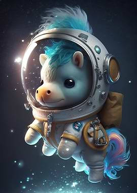 Astronaut Space Pony Horse