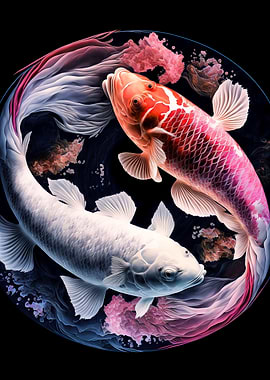 Yin yang koi fish