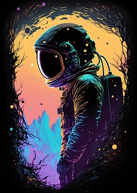 Colorful astronaut