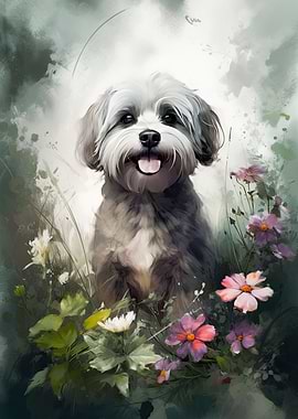 Havanese Dog Watercolor