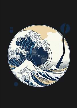 Funny Recordplayer Wave