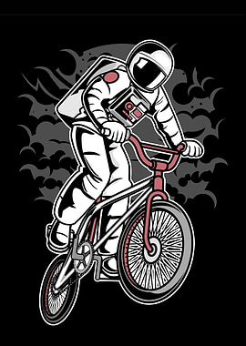 Biker Astronaut in Space