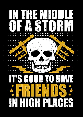 Electrician Skull Lineman