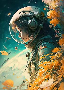 floral fantasy astronaut