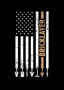 USA Flag Bricklayer