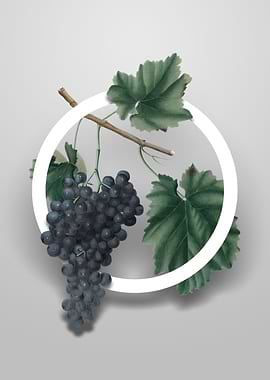 Lacrima Grapes Flower Art