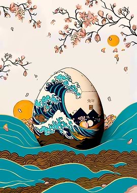 Hokusai Easter Egg
