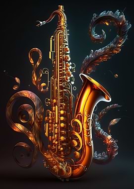 Golden saxophone