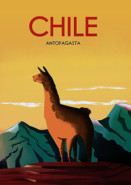 chile city travel poster