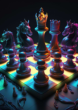 game chess sport neon