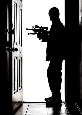 Intruder with AR 15