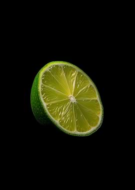 Sliced lime fruit