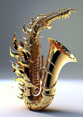 Golden saxophone