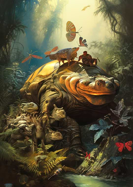 A Surreal Armored Toad