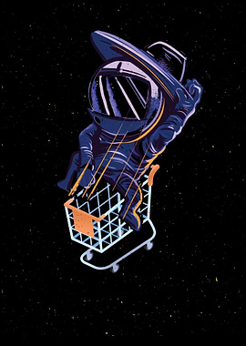 Astronaut Cowboy Moon