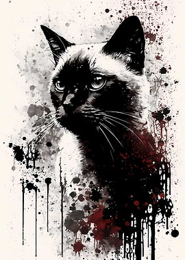 Burmese Cat Portrait