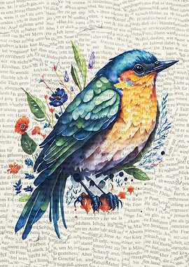 Blue Bird Watercolor Paint