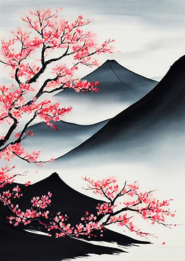SumiE Landscape Painting