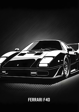 Ferrari F40 Black Car
