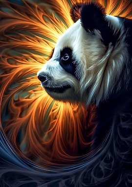 Peaceful Abstract Panda