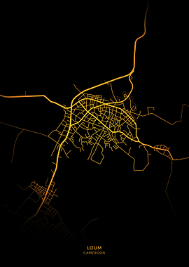 Loum City Map Gold