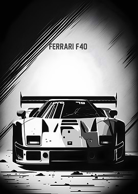 Retro Ferrari F40 Car