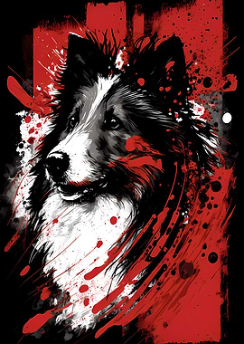 Sheltie Dog Portrait