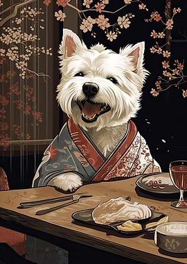Westie Dog Japanese Food