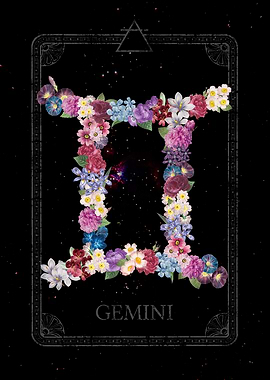 Floral Zodiac Gemini