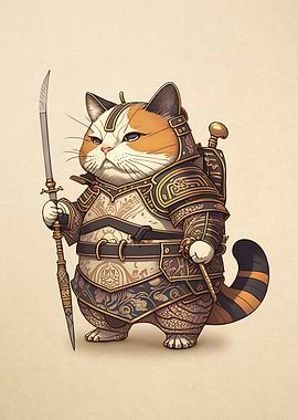 Calico Cat Samurai