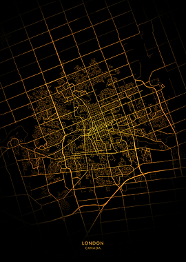London in Canada City Map