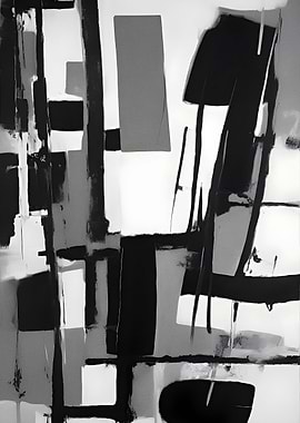 Monochrome Abstract Art
