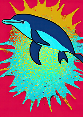 Pop Art Dolphin 06