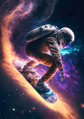 Astronaut Space Snowboard
