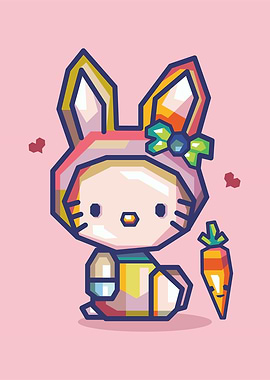 Kitten White Cute Popart