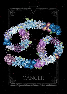Floral Zodiac Cancer