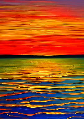 An abstract of a sunset