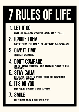 7 Rules of Life