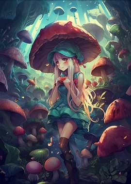 Anime Mushroom Girl