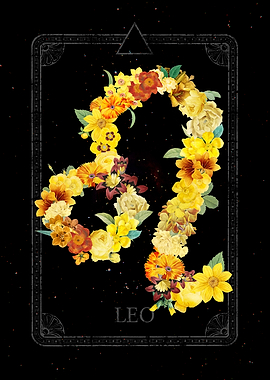 Floral Zodiac Leo