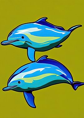 Pop Art Dolphin 02