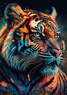 Tiger colorful