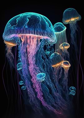 neon jellyfish