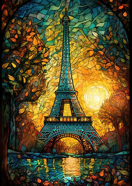 Eiffel Tower abstract 1