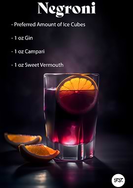 Negroni Cocktail Drink