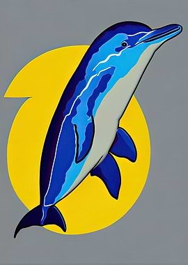 Pop Art Dolphin 07
