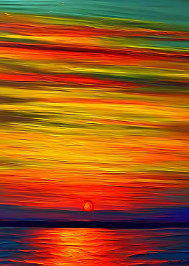 Sunset over the ocean