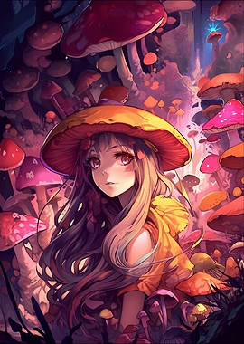 Anime Mushroom Girl