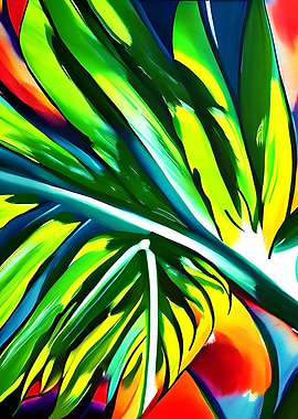 Leaves with bright colors